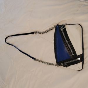 Botkier color block crossbody-royal blue, black, and white. Comes with bag.